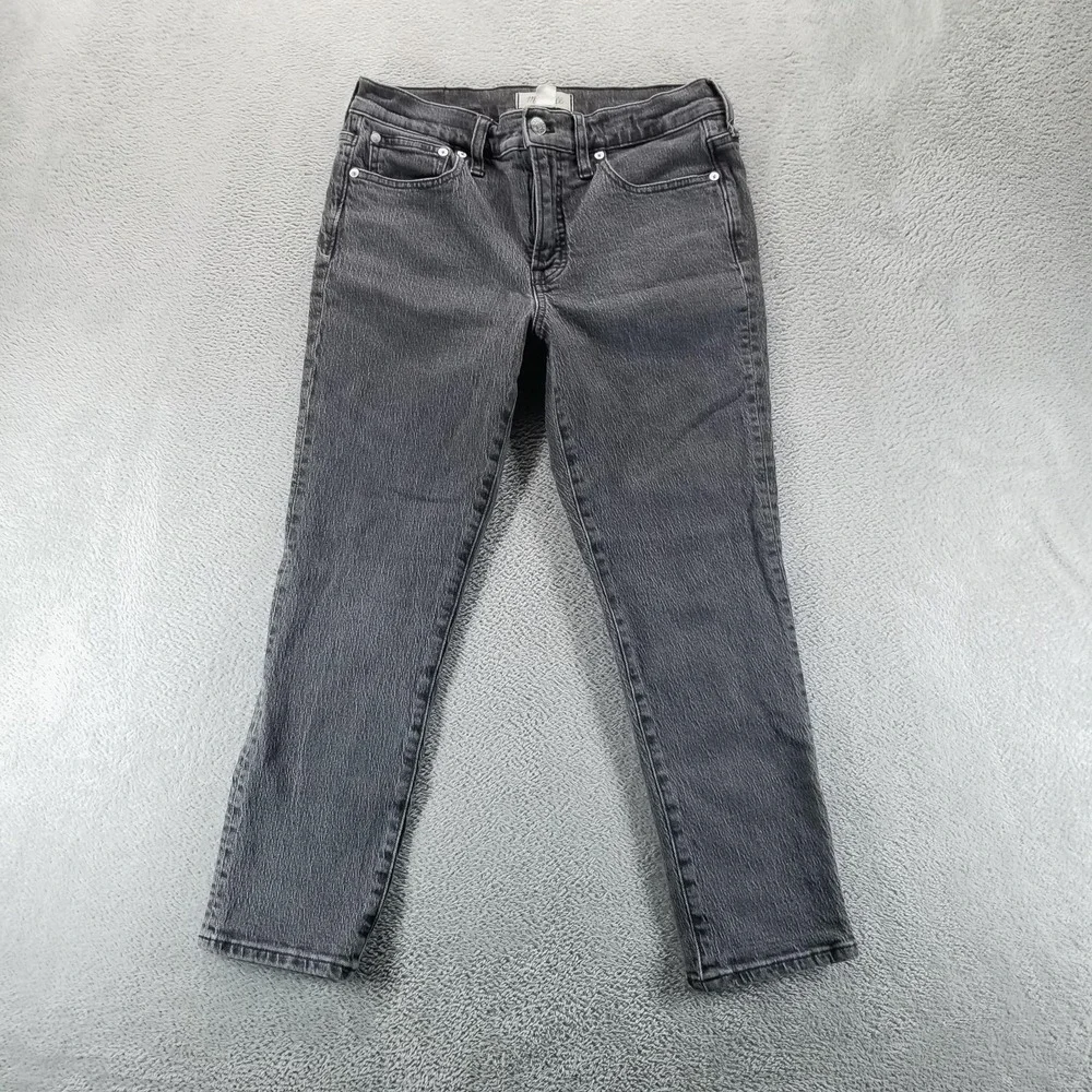 Madewell Jeans‎ Womens 28P Gray Mid Rise Perfect Vintage Charcoal Denim